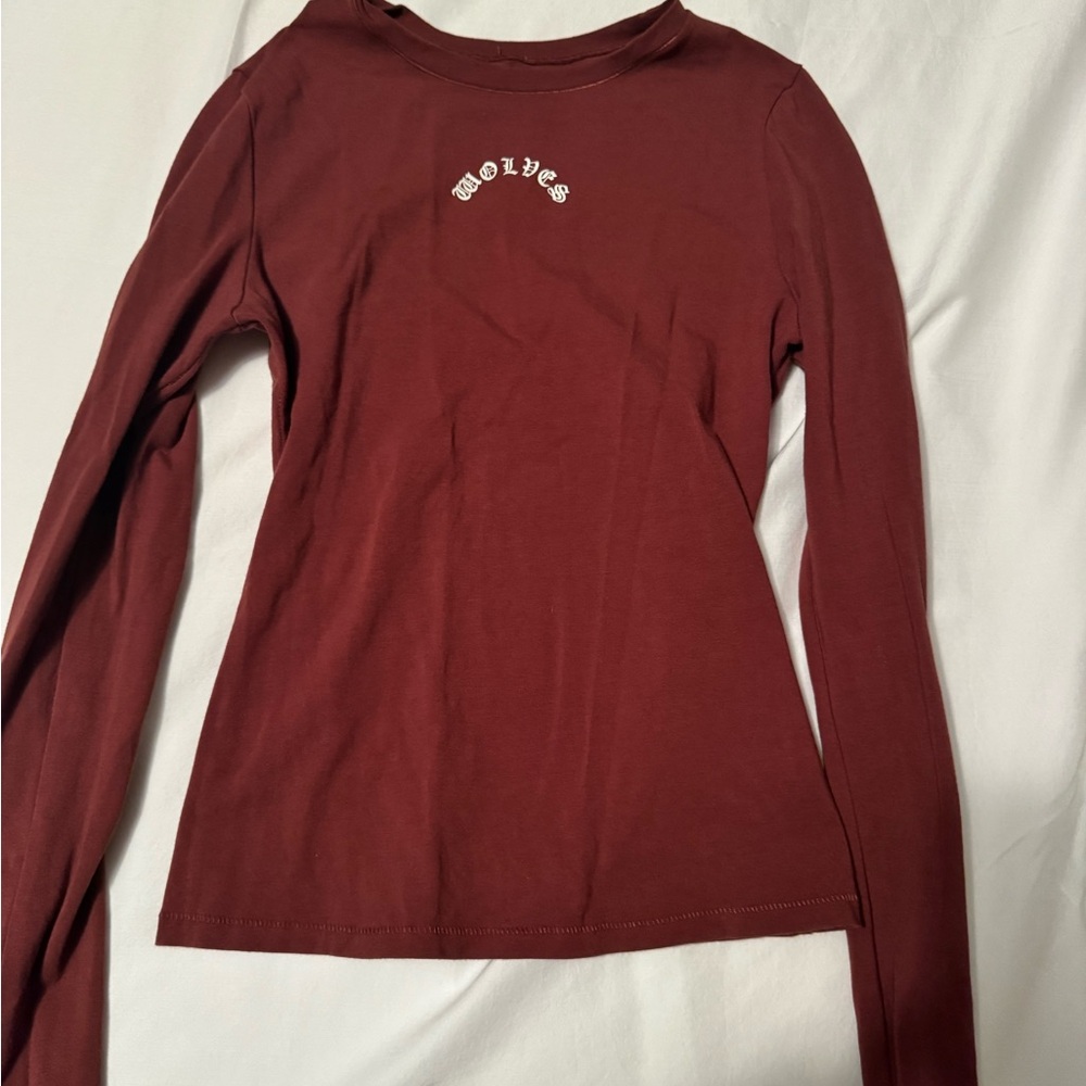 Darc Sport Wolves Burgundy Long Sleeve Tee